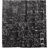 Wetenschappelijke formules: Chalkboard Calculation Douchegordijn (Voorkant)