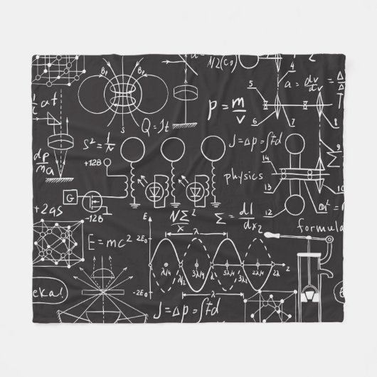 Wetenschappelijke formules: Chalkboard Calculation Fleece Deken (Voorkant (Horizontaal))