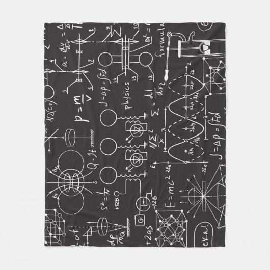 Wetenschappelijke formules: Chalkboard Calculation Fleece Deken (Voorkant)