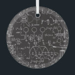 Wetenschappelijke formules: Chalkboard Calculation Glas Ornament<br><div class="desc">Fysische formules,  grafieken en wetenschappelijke berekeningen op krijtbord.  handgetekend illustratielaboratorium naadloos patroon Merge kunst en wetenschap in een labthema patroon van illustraties op krijtbord. Krijtbordvergelijkingen vloeien,  wetenschap in elke lijn. natuurkunde,  natuurkunde,  gelijkstelling,  tekening,  krijt,  wiskunde,  symbool,  decoratief,  wetenschap,  code,  patroon,  krijtbord,  achtergrond,  illustratie,  decor,  onderwijs,  groen,  lijn,  naadloos</div>