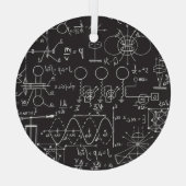 Wetenschappelijke formules: Chalkboard Calculation Glas Ornament (Achterkant)