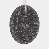 Wetenschappelijke formules: Chalkboard Calculation Glas Ornament (Voorkant Rechts)