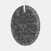 Wetenschappelijke formules: Chalkboard Calculation Glas Ornament (Voorkant links)