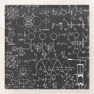 Wetenschappelijke formules: Chalkboard Calculation Glazen Onderzetter