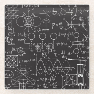Wetenschappelijke formules: Chalkboard Calculation Glazen Onderzetter