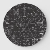 Wetenschappelijke formules: Chalkboard Calculation Grote Klok (Voorkant)