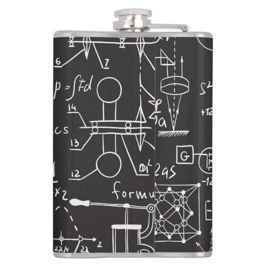 Wetenschappelijke formules: Chalkboard Calculation Heupfles (Achterkant)