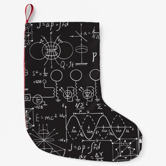 Wetenschappelijke formules: Chalkboard Calculation Kleine Kerstsok (Voorkant)