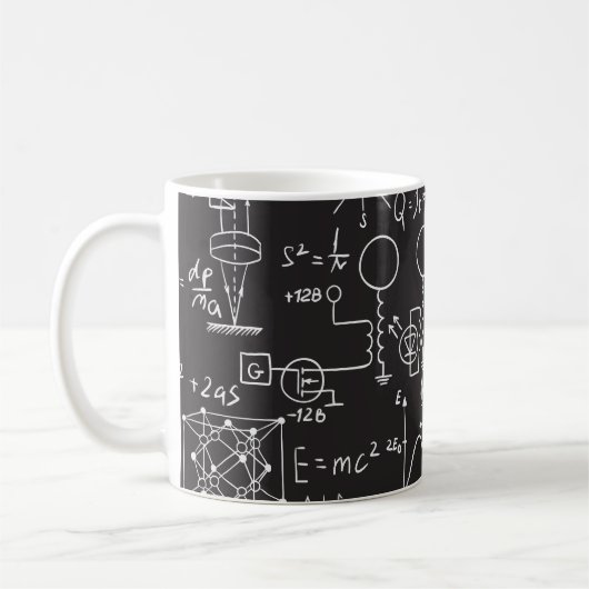 Wetenschappelijke formules: Chalkboard Calculation Koffiemok (Links)