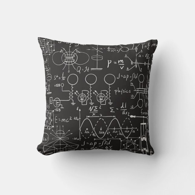 Wetenschappelijke formules: Chalkboard Calculation Kussen (Voorkant)
