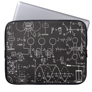 Wetenschappelijke formules: Chalkboard Calculation Laptop Sleeve