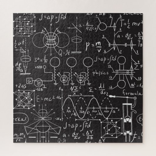 Wetenschappelijke formules: Chalkboard Calculation Legpuzzel (Verticaal)