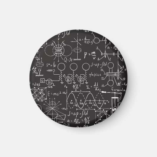 Wetenschappelijke formules: Chalkboard Calculation Magneet (Voorkant)