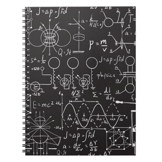 Wetenschappelijke formules: Chalkboard Calculation Notitieboek (Voorkant)