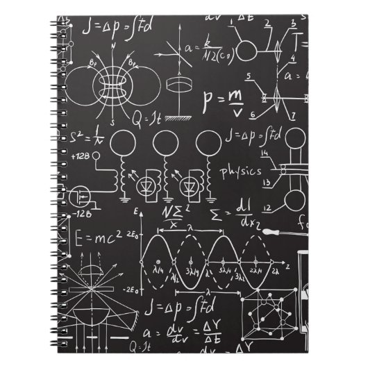 Wetenschappelijke formules: Chalkboard Calculation Notitieboek (Voorkant)