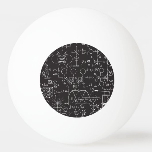 Wetenschappelijke formules: Chalkboard Calculation Pingpongbal (Voorkant)