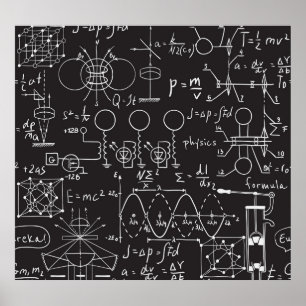 Wetenschappelijke formules: Chalkboard Calculation Poster