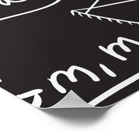 Wetenschappelijke formules: Chalkboard Calculation Poster (Hoek)