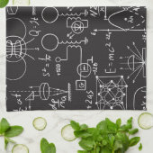 Wetenschappelijke formules: Chalkboard Calculation Theedoek (Gevouwen)
