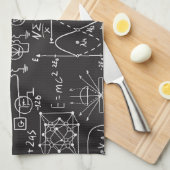 Wetenschappelijke formules: Chalkboard Calculation Theedoek (Quarter Fold)