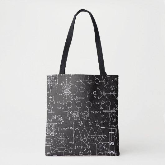 Wetenschappelijke formules: Chalkboard Calculation Tote Bag (Voorkant)
