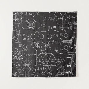 Wetenschappelijke formules: Chalkboard Calculation Wandkleed