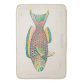  wetenschappelijke illustratie van vissen badmat (Voorkant Verticaal)