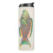  wetenschappelijke illustratie van vissen thermosbeker (Gedraaid links)