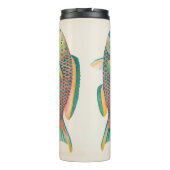  wetenschappelijke illustratie van vissen thermosbeker (Achterkant)