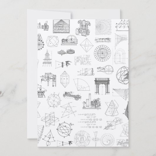  wetenschappelijke illustraties Zwart wit patroon Kaart (Voorkant)