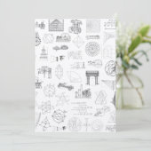  wetenschappelijke illustraties Zwart wit patroon Kaart (Staand voorkant)