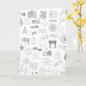  wetenschappelijke illustraties Zwart wit patroon Kaart (Gele Bloem)