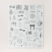 wetenschappelijke illustraties Zwart wit patroon Legpuzzel (Verticaal)