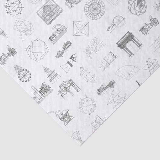 wetenschappelijke illustraties Zwart wit patroon Tissuepapier (Detail)