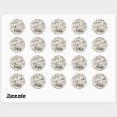Wetenschappelijke instrumenten ronde sticker (Vel)