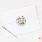 Wetenschappelijke instrumenten ronde sticker (Envelop)