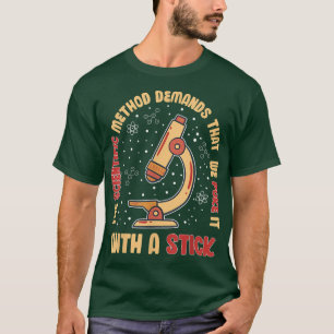 Wetenschappelijke methode Poke Funny Scientist Sci T-shirt