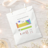 Wetenschappelijke periodieke tabel van de elemente bedankzakje (Geknipt)