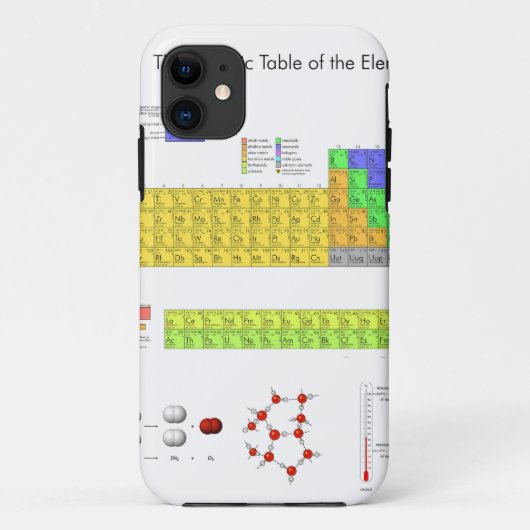 Wetenschappelijke periodieke tabel van de elemente Case-Mate iPhone case (Achterkant)