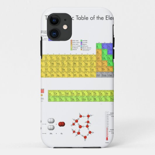 Wetenschappelijke periodieke tabel van de elemente Case-Mate iPhone case (Achterkant)