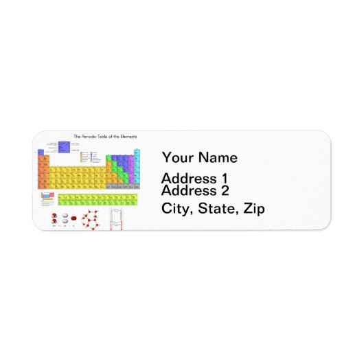 Wetenschappelijke periodieke tabel van de elemente etiket (Voorkant)