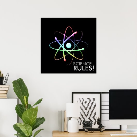 WETENSCHAPPELIJKE REGELS! - uniek Poster (Thuiskantoor)