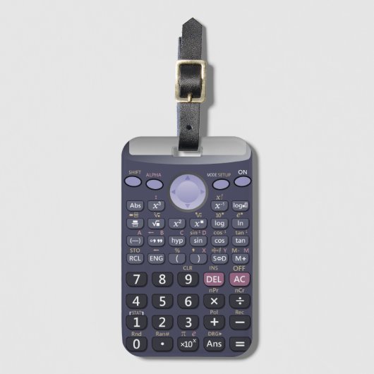 Wetenschappelijke rekenmachine bagagelabel (Voorkant (verticaal))