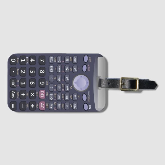 Wetenschappelijke rekenmachine bagagelabel (Voorkant (horizontaal))
