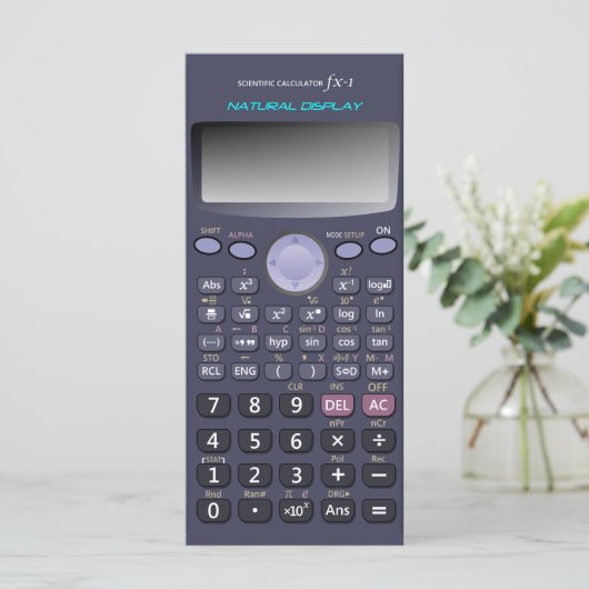 Wetenschappelijke rekenmachine menu (Staand voorkant)