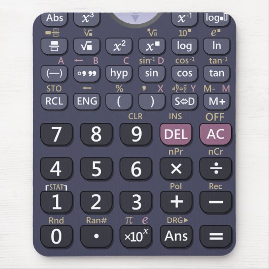 Wetenschappelijke rekenmachine muismat (Voorkant)