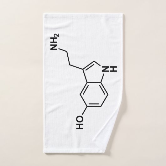 wetenschappelijke symbolen van serotonine chemisch handdoek (Handdoek)