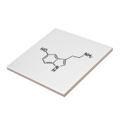 wetenschappelijke symbolen van serotonine chemisch tegeltje (Zijkant)