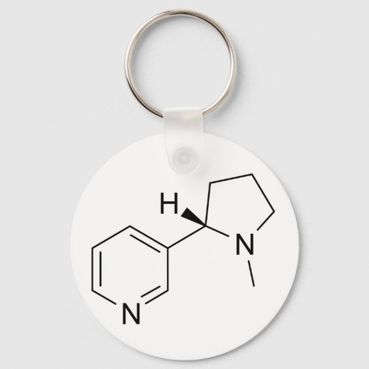 wetenschappelijke symbooleelementen met nicotine-c sleutelhanger (Voorkant)