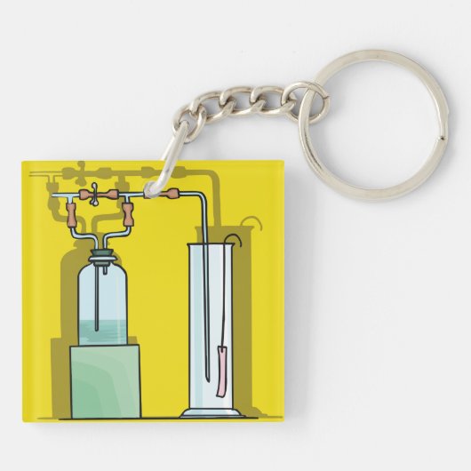 Wetenschappelijke testbuizen sleutelhanger (Achterkant)